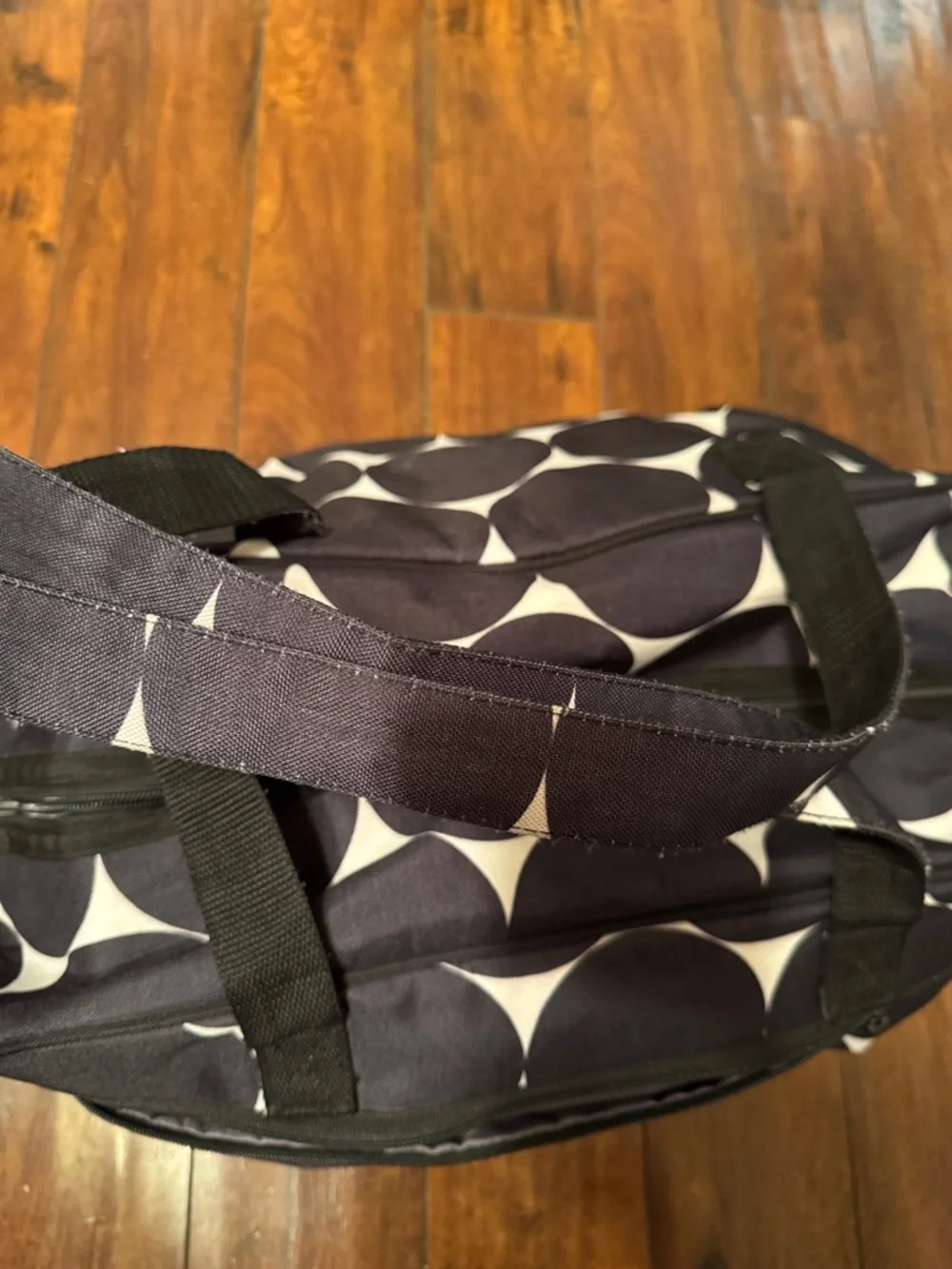 Thirty one Black and Cream Polka Dot Travel Duffel Bag - Picture 5 of 15